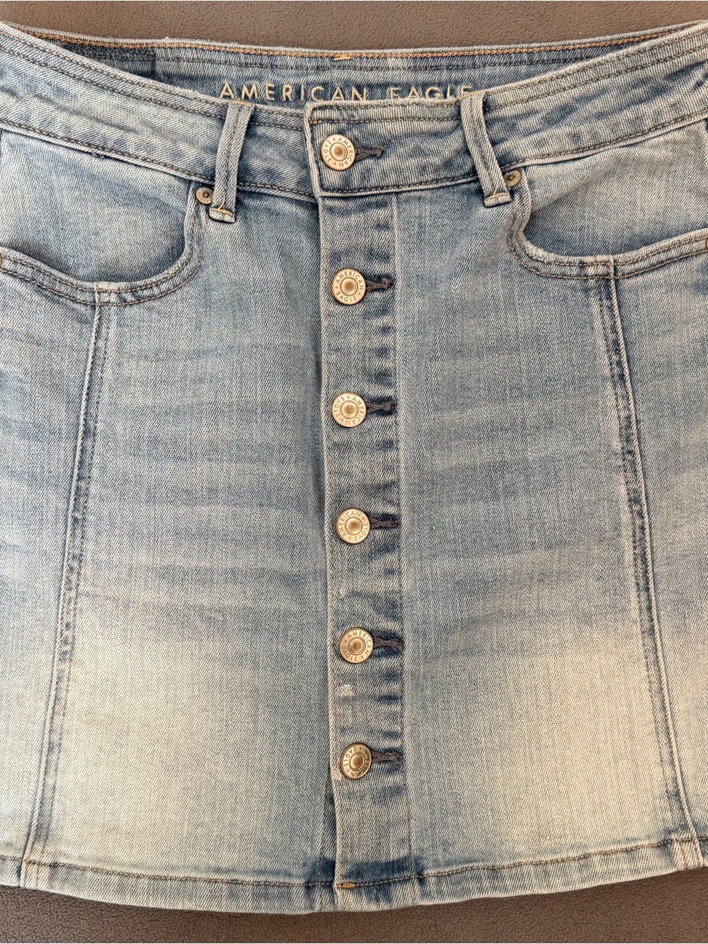 American Eagle Outfitter’s - Hi-Rise A Line Denim Skirt - 4 - Button Front